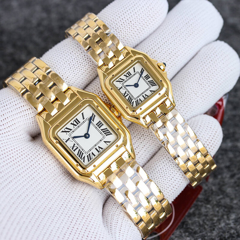 Reloj de cuarzo de acero clásico dorado para mujer, reloj de moda todo en uno con incrustaciones de diamantes, impermeable, 2024