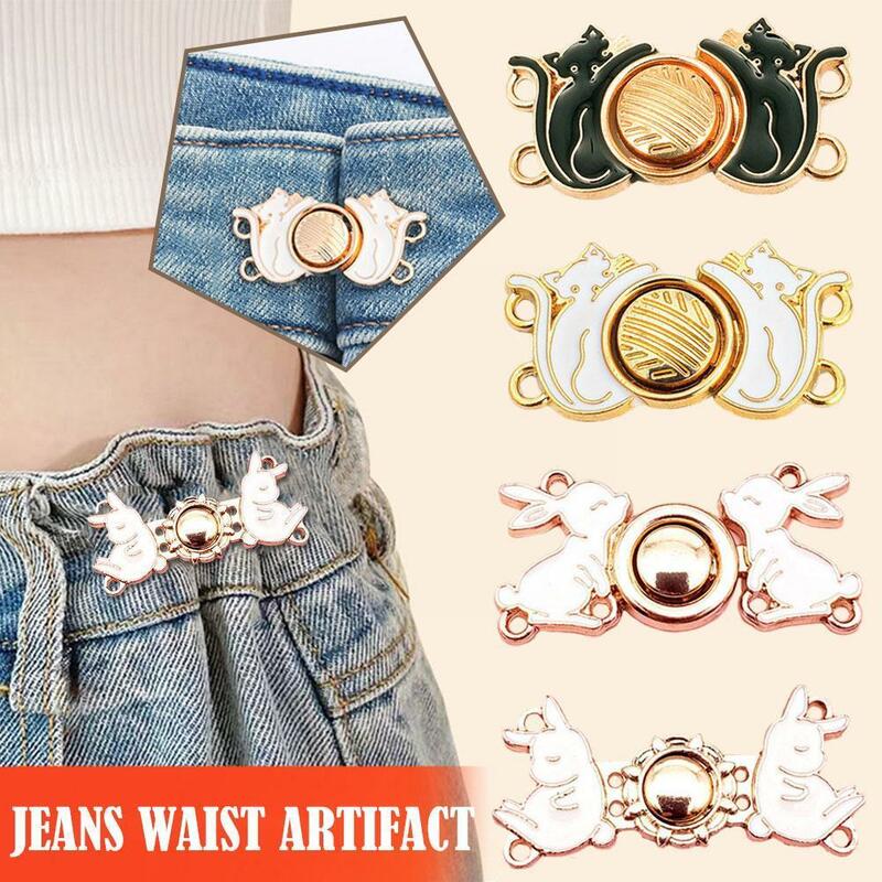 1 buah kancing pengencang pinggang untuk wanita pria gesper gesper untuk rok celana Jeans klip pinggang dapat disesuaikan pin logam pakaian Acce K4U9