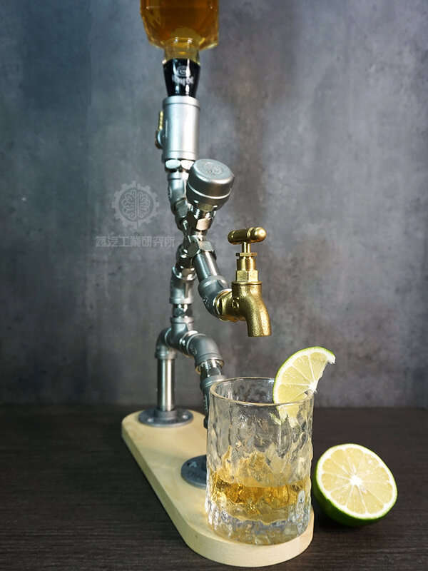 Roestvrijstalen Waterpijp Robot Creatieve Persoonlijkheid Coffeeshop Bar Retro Decoratie