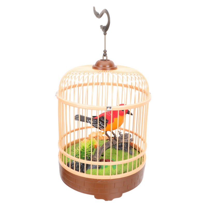 Zabawka dla dzieci sztuczna klatka dla ptaków unikatowa symulacja śpiewu plastikowa akustyczna interaktywna małe zabawki