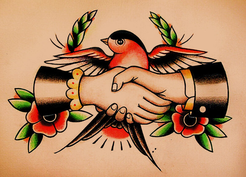 Uniek Vintage Kraftpapier Artwork Voor Tattoo-Liefhebbers-6 Stuks Posters En Prints Schilderen Van Kunst Aan De Muur Die Een Perfect Cadeau Is