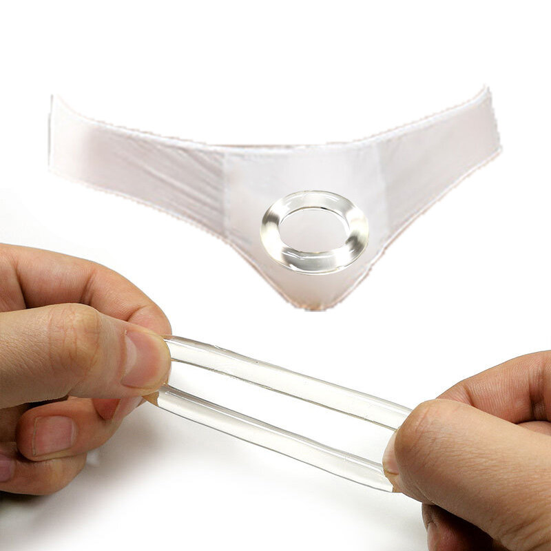 Męska silikonowy pierścień bielizna odporna na bieliznę Super elastyczna okrągłe regulowane krocze bokserki mody