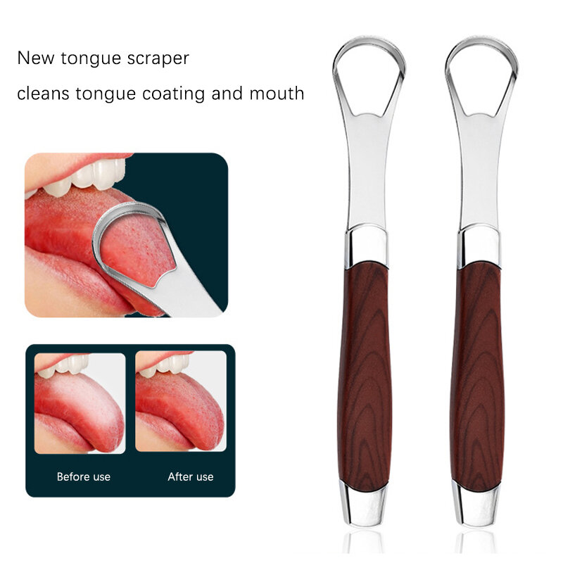 ステンレス鋼の舌スクレーパー,口腔衛生ツール,新鮮な息
