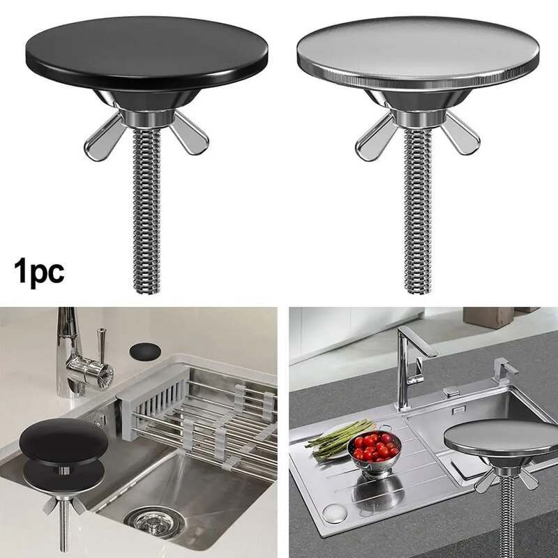 1pc 2.3*2in Stainless Steel Metal Sink Hole Cover Kitchen Faucet Hole Cover Tap Hole Plug Home Improvement Kitchen Accessories