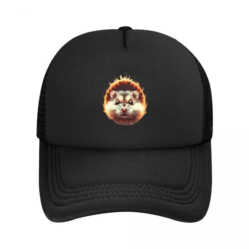 Topi bisbol lucu Hamster sedih topi jaring luar ruangan musim panas topi uniseks