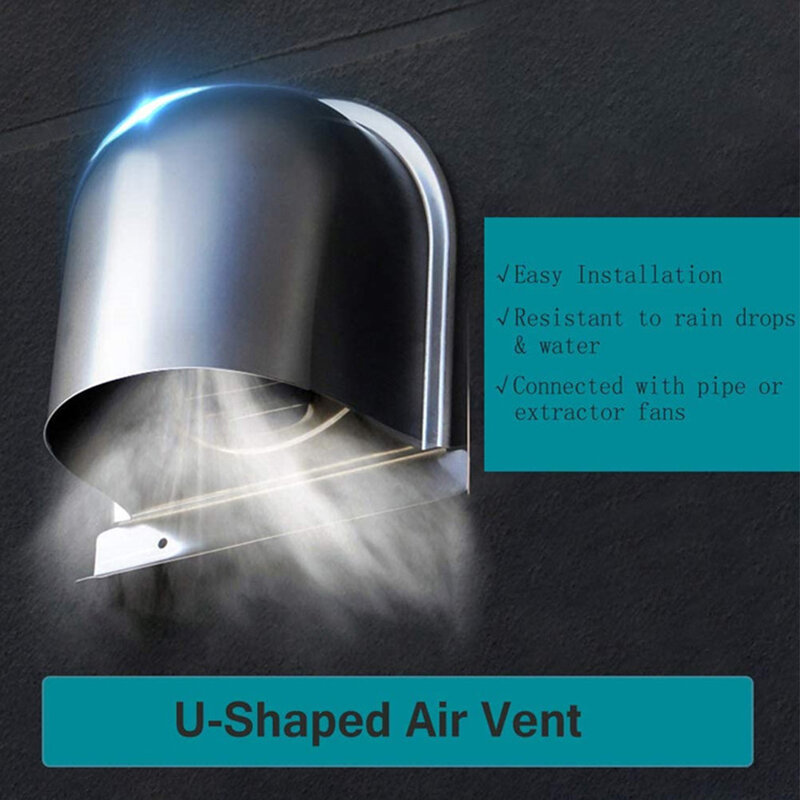 Durable Wall Air Vent Cover, saída de ventilação, condutas, válvula de extrato, novo, 100mm, 150mm