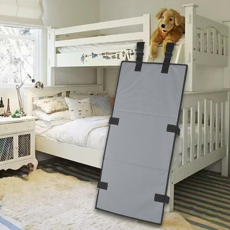 Children Bunk Bed Ladder Cover Prevent Climbing Ladders Accessory Easy to Install Durable Gray Oxford Cloth for Outdoor Indoor