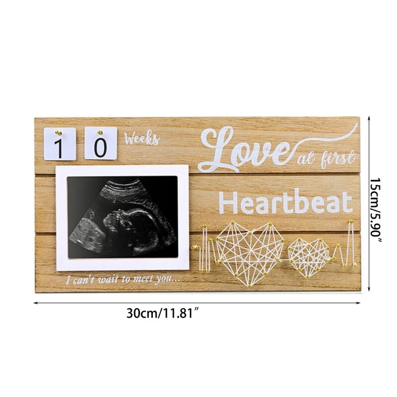 97BE 세련된 아기 초음파 사진 프레임 완벽한 아기 기념 선물 아기 발표 새로운 부모 커플을위한 기념품