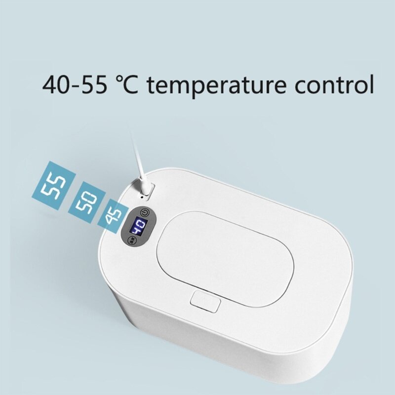 Distributeur de lingettes chauffantes pour bébé, réutilisable, avec affichage de la température par USB, pour voyage et usage domestique, nouveauté 2023