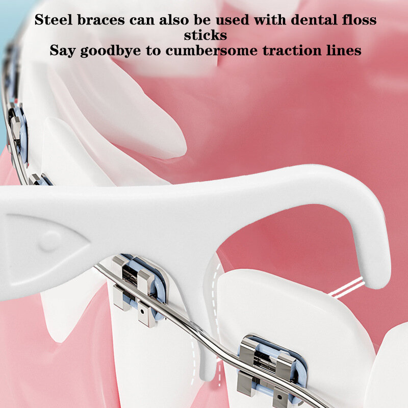100pcs/Pack Orthodontic Floss Bar Dental Bracket Steel Wire Slot Dental Floss For Orthodontic Teeth Orthodontic Floss Bar