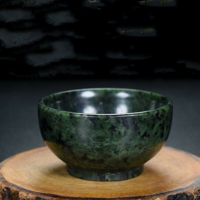 Jade tibetano Natural, Medicina King Stone, taza de té de Kung Fu magnética activa, copa de vino, Color Jade Natural al azar