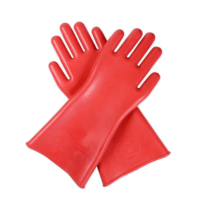 Sarung tangan keselamatan ahli listrik karet 12KV 1 pasang sarung tangan isolasi listrik tegangan tinggi profesional melindungi antilistrik