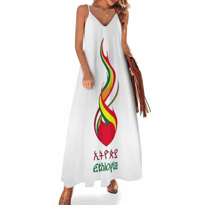 Ethio Love ärmelloses Kleid Kleid für Mädchen Kleider Damen Sommer