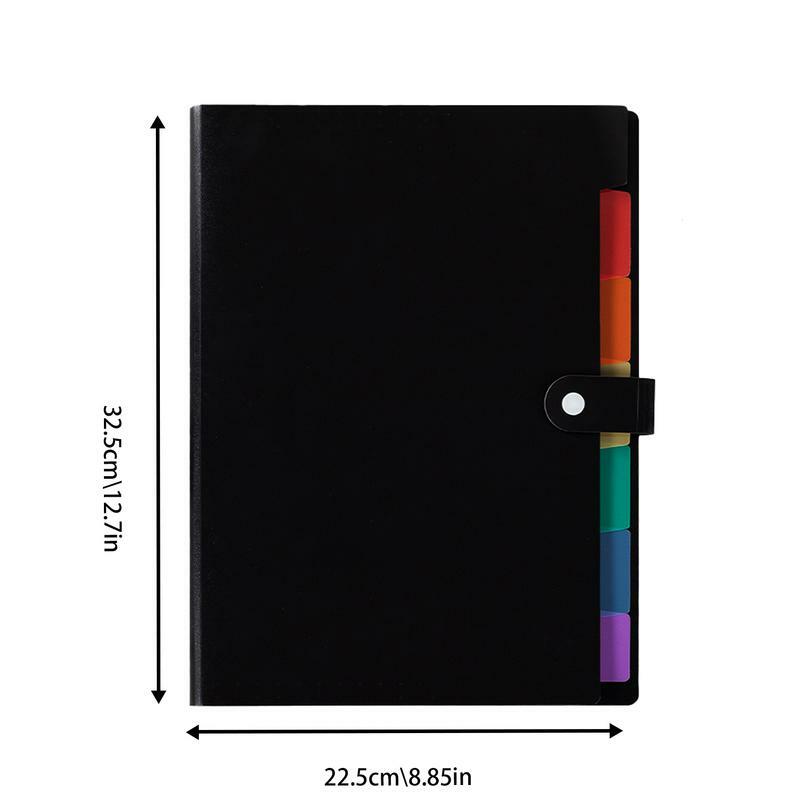 توسيع منظم الأكورديون مع 7 جيوب وملصقات ملونة ، مجلد ملف محمول ، حجم الرسالة