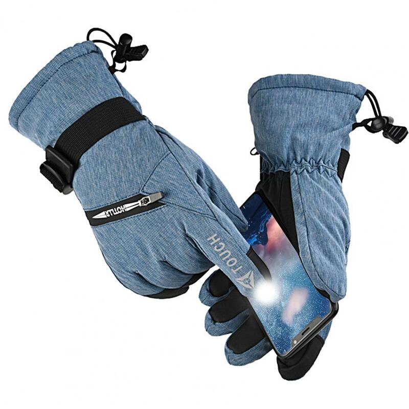 Gants de ski pour hommes, 1 paire, pour doigt, Camouflage, épais, écran tactile, résistant au froid, accessoires de sport d'hiver