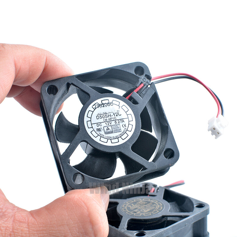 D50SH-12C 5cm 50mm fan 50x50x20mm DC12V 0.27A 2pin 6000rpm Axial flow fan cooler cooling fan for power supply