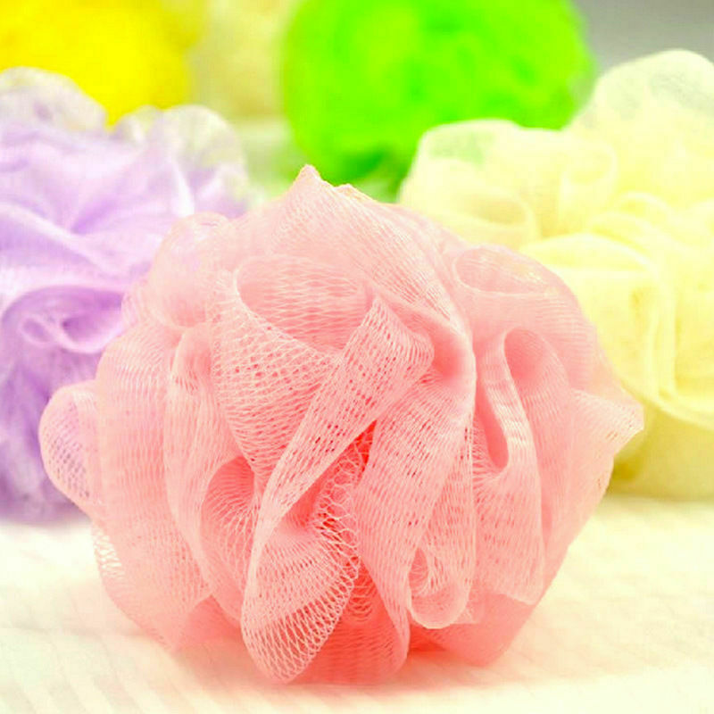 Esponja de burbujas de cuerpo suave para baño, esponja de nailon, esponja de malla para limpieza de Loofah, flor de ducha multicolor, 1 piezas