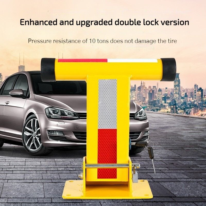 Kunci parkir tipe T, perangkat penghenti anti-maling tebal anti-maling tumpukan parkir mobil pribadi ruang parkir tetap