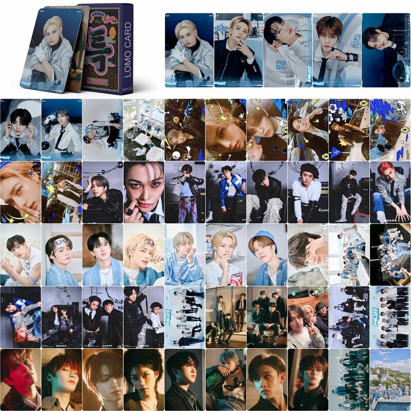 Kpop-スニーカーの新アルバム,子供向けの写真カードのセット,高品質の印刷,55枚