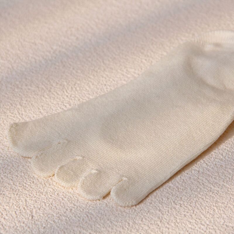 3 buah kaus kaki perahu lima jari warna polos untuk pria dan wanita 80% kaus kaki sutra murbei rajutan sederhana tahan lama bersirkulasi manset elastis