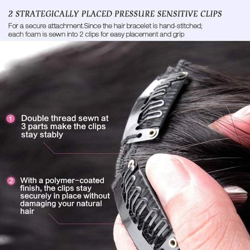 Eendelige Haarkussens Echte Haren Rechte Bundels Onzichtbare Pluisjes Voor Vrouw Extensiones Styling Pruik Accessoires Voor Dagelijks Gebruik