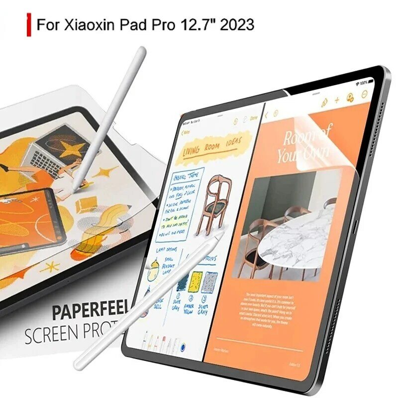 Pelindung Film kertas seperti untuk Lenovo Xiaoxin Pad Pro 12.7 inci TB-731FC antiselip Film kertas gambar untuk Xiaoxin Tab P12 2023