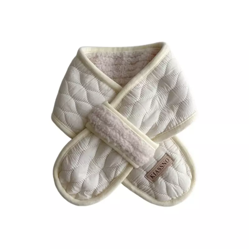 Foulard chaud d'hiver coupe-vent pour enfants, garçon fille, couvre-cou doux épais, écharpe tendance, couleur unie