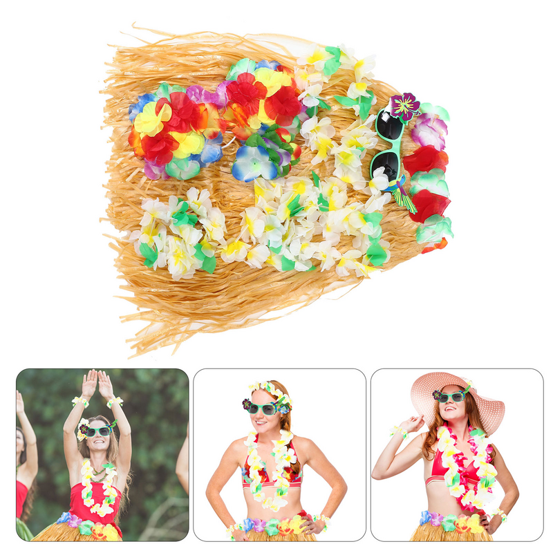 Hawajskie spódnice dziewczęce do Luau na imprezę bal ozdoby hawajskie Hula Luau odzież na przyjęcia spódnice damskie na rękę