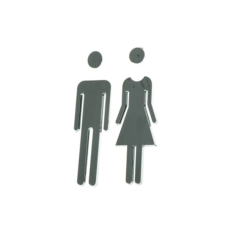 Tanda WC Pria & Wanita stiker Toilet tanda kamar mandi kamar kecil tanda plakat