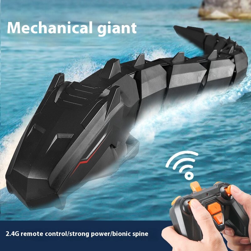 Submarino de controle remoto sem fio para crianças, 2.4g, super grande, impermeável, cobra elétrica, robô de carregamento, brinquedo presente, 4ch, 50cm