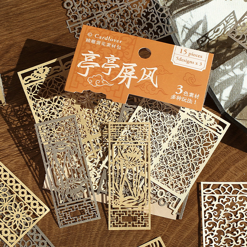 Jianzhu-Série West Window, paquet de matériel de simplicité créative, papier à message, mémo Sub, 8 paquets