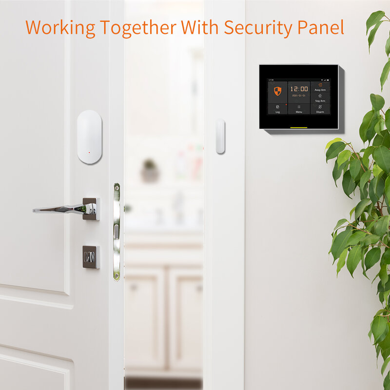 TAIBOAN Sensor pintu jendela 433mhz nirkabel, untuk sistem keamanan rumah, deteksi Panel, Aksesori Alarm terbuka pintu, Anti Maling EV1527