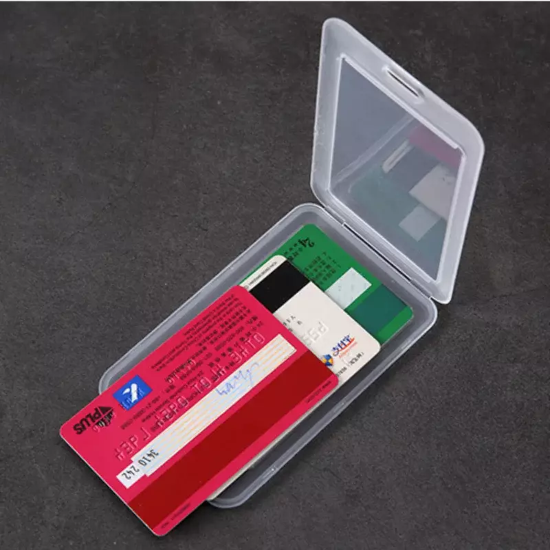 透明ppプラスチック作業許可ケースクレジットカード保護カバーバッグホルダーIDタグパス従業員用カードスリーブ