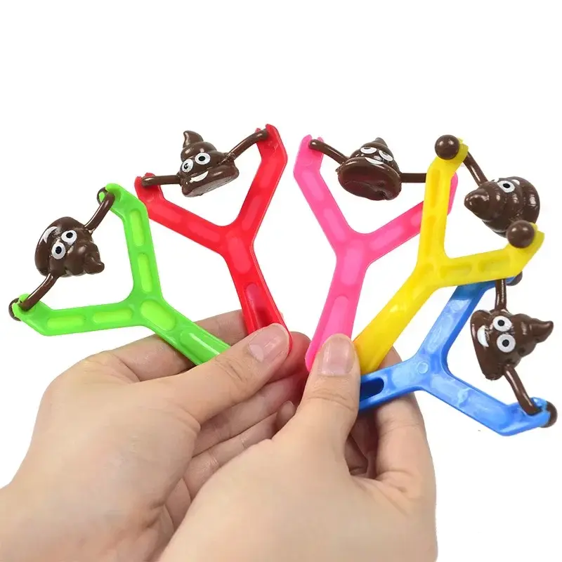 Funny Poop Ejection Toys Kids Creative Catapult Fake Joke Slingshot Toy Adult Children Vent Stress Relieve Sticky Stool Game