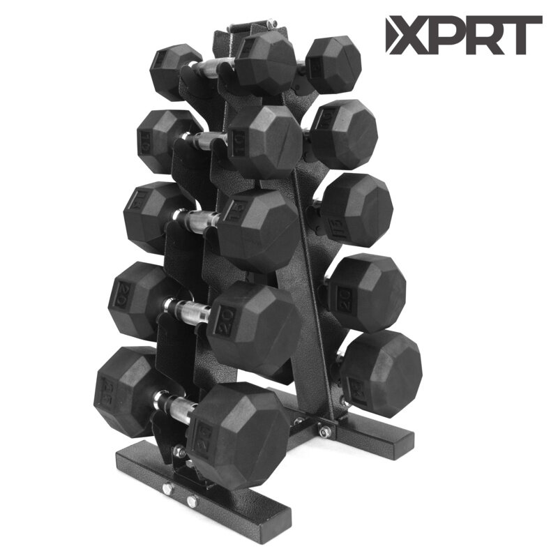 XPRT Fitness Dumbbell Rack, Pesos Armazenamento Stand