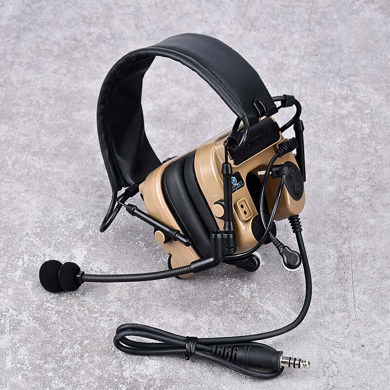 Taktis COMTAC IV Headset Anti-kebisingan Mengambil Suara Headphone Pertempuran Luar Ruangan Komunikasi Earphone Vakum Kateter Penyumbat Telinga