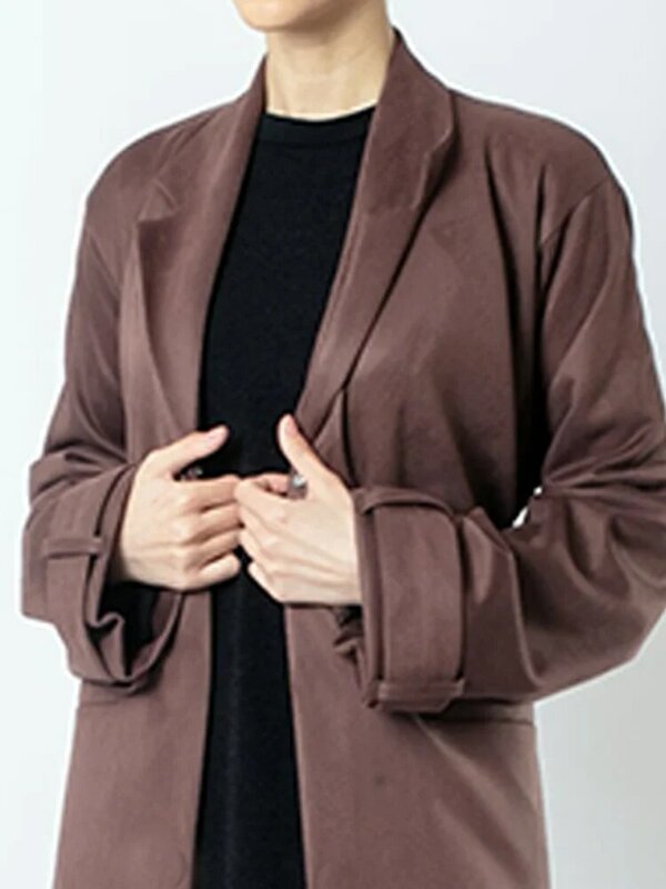 Abaya casaco para mulheres, cardigan aberto, Turquia muçulmana com gola de lapela, quimono Hijab, camurça Abaya Outerwear, 2 peças