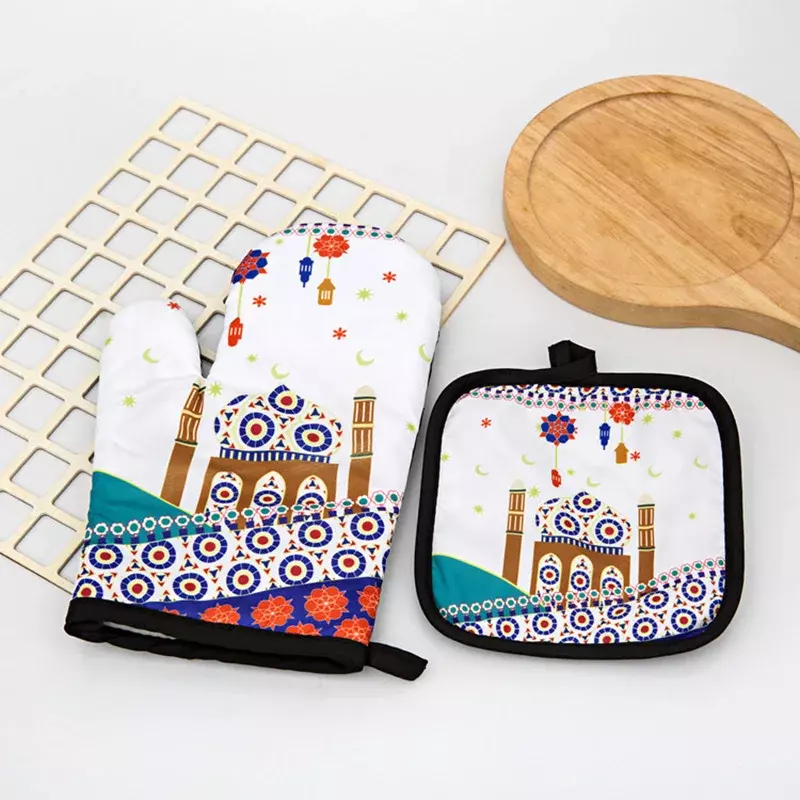 Ramadan Eid Mubarak Dekorationen Baumwolle Leinen Schürze Küche Backen für Frauen Mann Haus manns kost Zubehör muslimische Backs chürzen