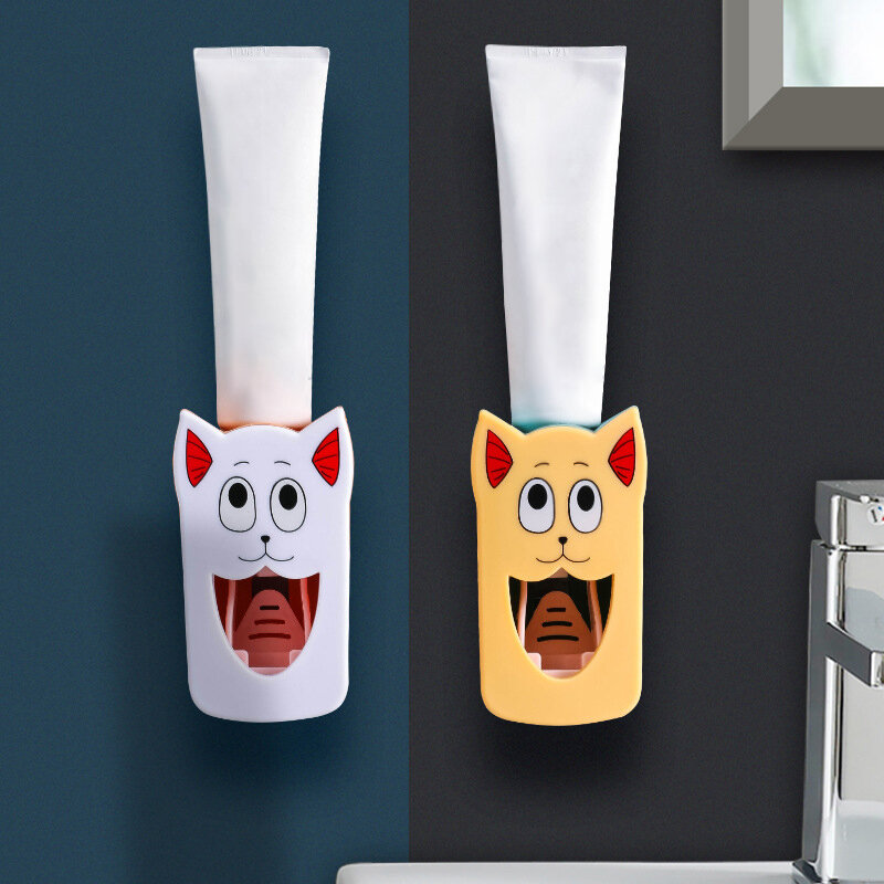 Выдавливатель для зубной пасты для детей, автоматический держатель для зубной пасты, настенный держатель для тюбиков, Симпатичные аксессуары для ванной комнаты