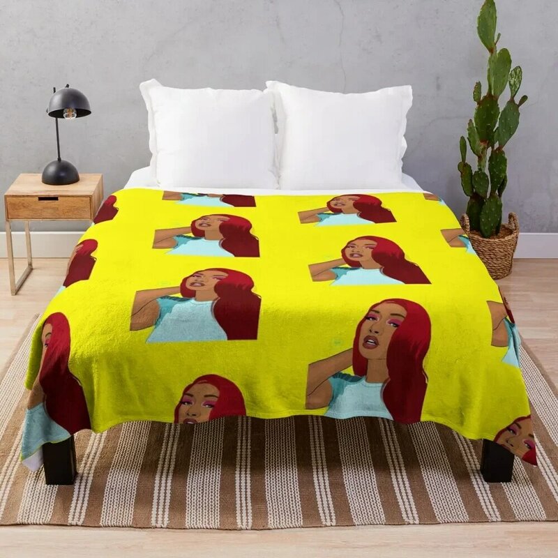 Megan Thee SUNlion Throw Blanket, Tourist Moving Blankets