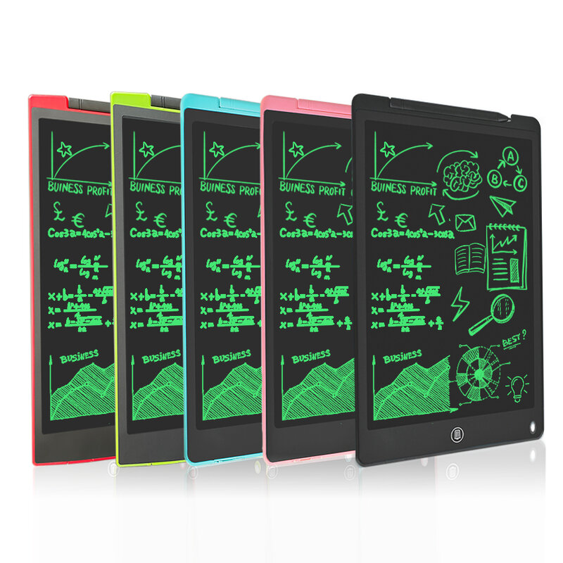 Tablet Menulis LCD 12 Inci Portabel Elektronik Pendidikan Anak Papan Gambar Mainan Grafis Graffiti Sketsa Pad Tulisan Tangan