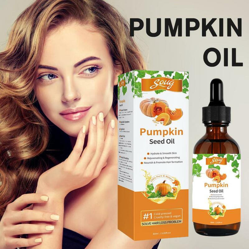 5/3/2/1PC Organic Pumpkin Oil For Hair Anti-Frizz Hair Oil Smoothing Moisture Recovery Hair Oil Natural Organic Pumpkin Seed Oil