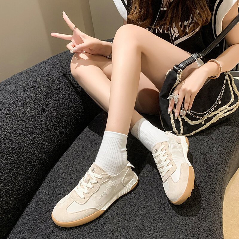 STRONGSHEN Casual Sneakers Women Summer Breathable Fashion Sports Shoes Ladies Comfortable Non Slip Ballet Shoes Zapatos Mujer