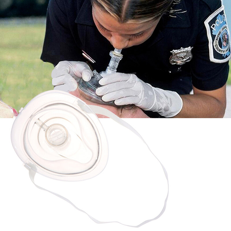 1 buah masker pernapasan CPR pertolongan pertama profesional melindungi penyelamatan respirasi buatan dapat digunakan kembali dengan alat katup satu arah