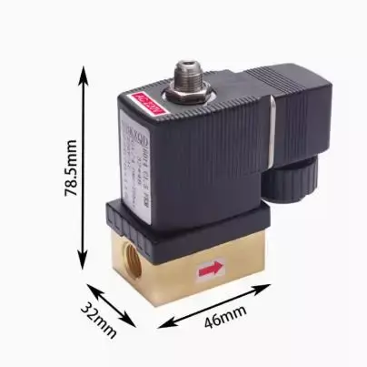 バオード空気圧エアコンプレッサー、電磁弁、2つの位置、3方向の直接アクセス、6014 c2.0 mm、長さ32 x幅46