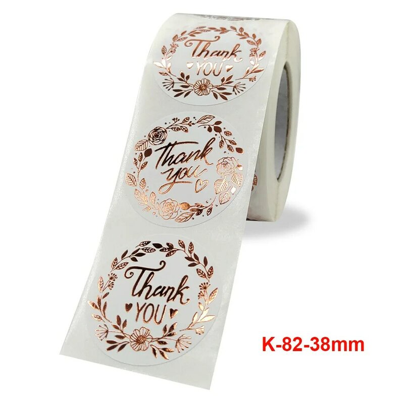 100-500 pièces 1.5 pouces/3.8cm Laser rond anglais cadeau de remerciement autocollants de scellage avec étiquette de vacances de mariage étanche