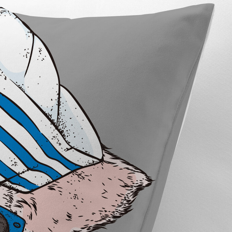 セーラーピッグ-漫画の枕カバー,タコプリントのポリエステル枕カバー,海用,45x45cm