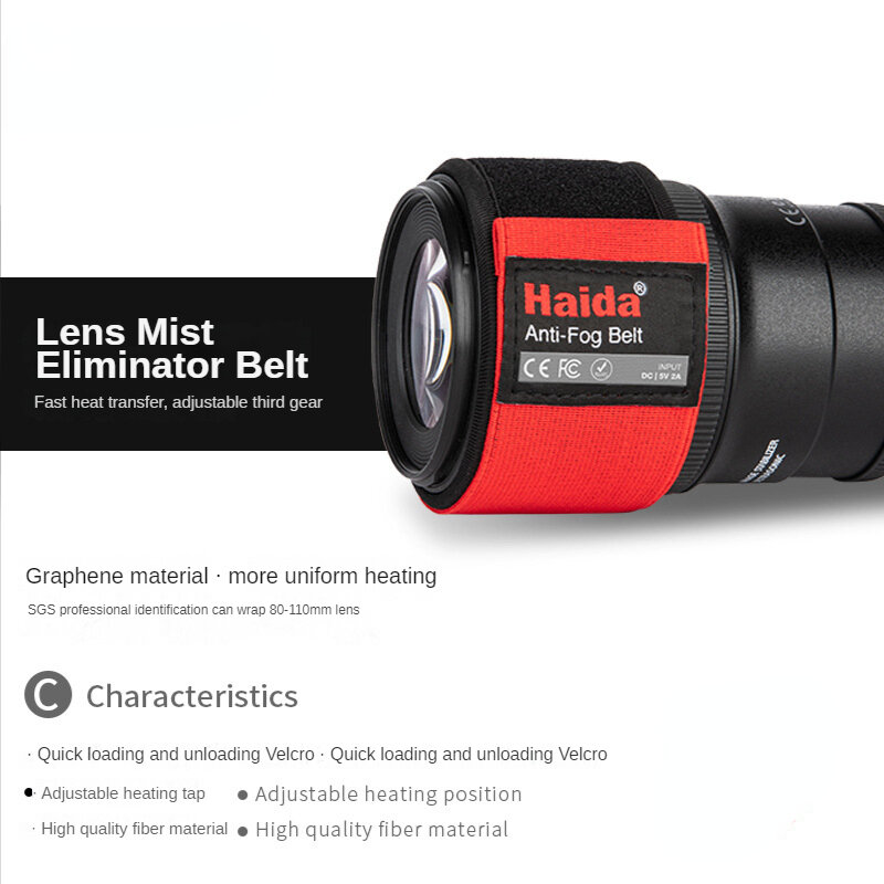 กล้อง Dew Heater Defogging เข็มขัด SLR กล้องโทรทรรศน์ดาราศาสตร์เลนส์ Defogging ความร้อนเข็มขัดเย็นป้องกันความร้อน Aksesoris Lensa