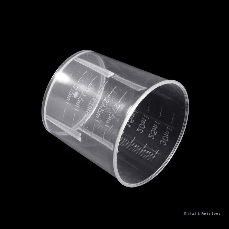 M17F 10 개/갑 30ml 플라스틱 혼합 컵 페인트 에폭시 수지 측정에 재사용 가능