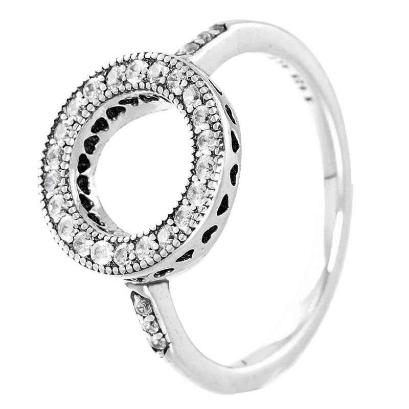 โคลเวอร์กลีบแห่งความรักริบบิ้นที่ผูกติดอยู่กับเจ้าหญิง Wishbone Royal Crown Ring 925แหวนเงินสเตอร์ลิงสำหรับเครื่องประดับแฟชั่น DIY